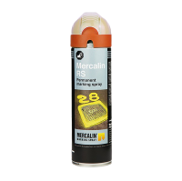 Marking spray, all weather, orange, 500ml, Mercalin