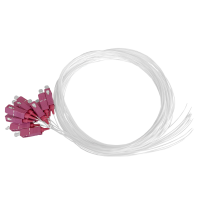 Pigtail set 12pcs, OM4, SC/PC, white, 2m