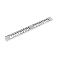 Patch panel front plate, 1U, 24x SC duplex, 19 inch, grey, Fibrain