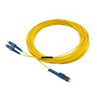 Patch cable duplex SM, LC/PC(uni)-SC/PC, 2.0mm, 15m