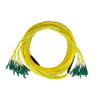 Breakout cable, 24-way, SM, G657A1, LC/APC (fanout length 1.6m)-LC/APC (fanout length 1.6m), CPR Dca, yellow, 15m