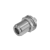 Connector, straight bulkhead, 50 Ohm, N/female, Huber+Suhner (24 N-50-7-15/133NH)