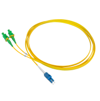 Patch cable duplex SM, LC/PC secure-SC/APC secure key, 2.4mm, 7.5m