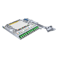 LISA fiber tray, SM, 12x SC/APC simplex, 12x pigtails, TIA, heatshrink