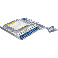 LISA fiber tray, SM, 12x LC/PC duplex, 24x pigtails, TIA, heatshrink