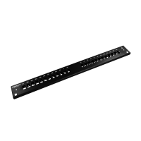 Patch panel front plate, 1U, 24x SC simplex, 19 inch, black, Fibrain