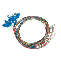 Pigtail set 12pcs, SM, SC/PC, colored, 2m