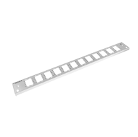 Patch panel front plate, 1U, 12 ports, 24x SC duplex, 19 inch, grey, Fibrain