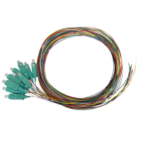 Pigtail set 12pcs, OM3, SC/PC, colored, 2m