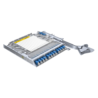 LISA fiber tray, SM, 12x SC/PC simplex, 12x pigtails, uncolored, heatshrink