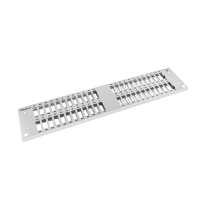Patch panel front plate, 2U, 48x SC duplex, 19 inch, grey, Fibrain