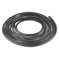 Protection profile, plastic, roll 5m, black, Wibe