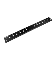 Patch panel front plate, 1U, 12x ST, 19 inch, black, Fibrain
