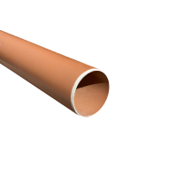 PVC pipe, SN8, 110mm, without sleeve, 5m, orange
