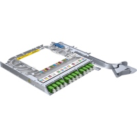 LISA fiber tray, SM, 12x LC/APC duplex, 24x pigtails, TIA, heatshrink