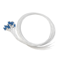 Pigtail set 12pcs, SM, LC/PC, white, 2m