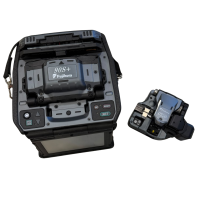Used fusion splicer, 90S+, 1,333 splices, manufactured in 2022, includes CT-50 Cleaver, Fujikura