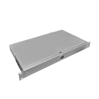 Patch panel, tbv tubes, 1HE, empty, 19 inch, gray, Fibrain