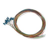 Pigtail set 12pcs, SM, LC/PC, colored, 2m