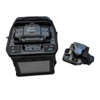 Used fusion splicer, 90S+, 15,639 splices, manufactured in 2023, includes CT-50 Cleaver, Fujikura