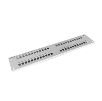 Patch panel front plate, 2U, 48x SC simplex, 19 inch, grey, Fibrain