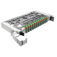 Patch panel ODF LH - protective bracket, 96-way, SM, LC/APC, 1U