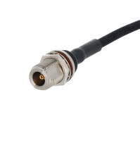 Connector, straight bulkhead, stainless steel, 50 Ohm, N/female, Huber+Suhner (24 N-50-4-21/199_N)