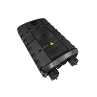 Fiber optic enclosure BPEO S1, 1x express cable, 2x branch cable, 12x splice cassette, Corning