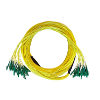 Breakout cable, 24-way, SM, G657A1, LC/APC (fanout length 1.6m)-LC/APC (fanout length 1.6m), CPR Dca, yellow, 17.5m