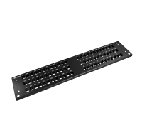 Patch panel front plate, 2U, 72x SC simplex, 19 inch, black, Fibrain