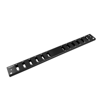 Patch panel front plate, 1U, 12x SC duplex, 19 inch, black, Fibrain