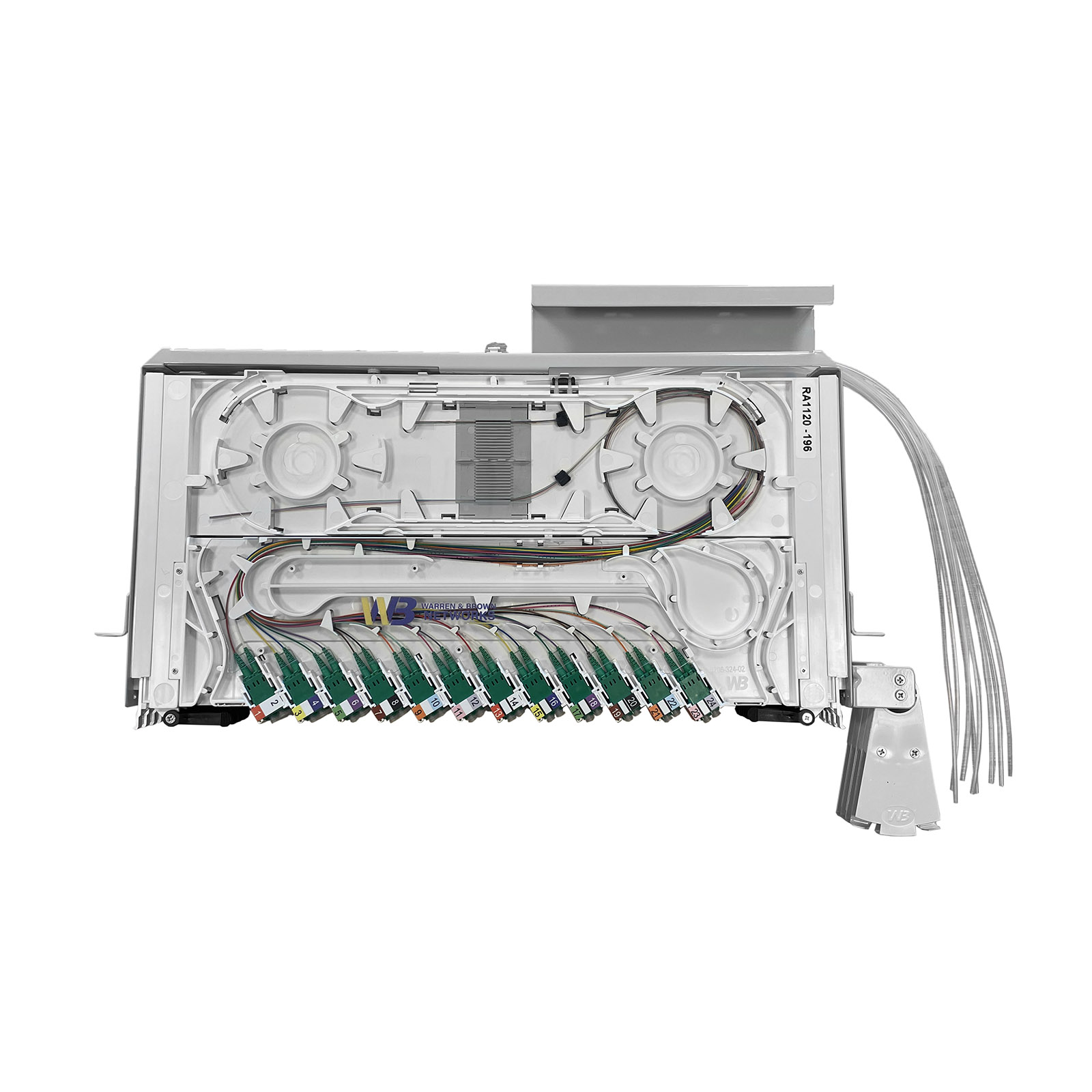 Patch panel ODF RH - protective bracket, 96-way, SM, LC/APC, 1U
