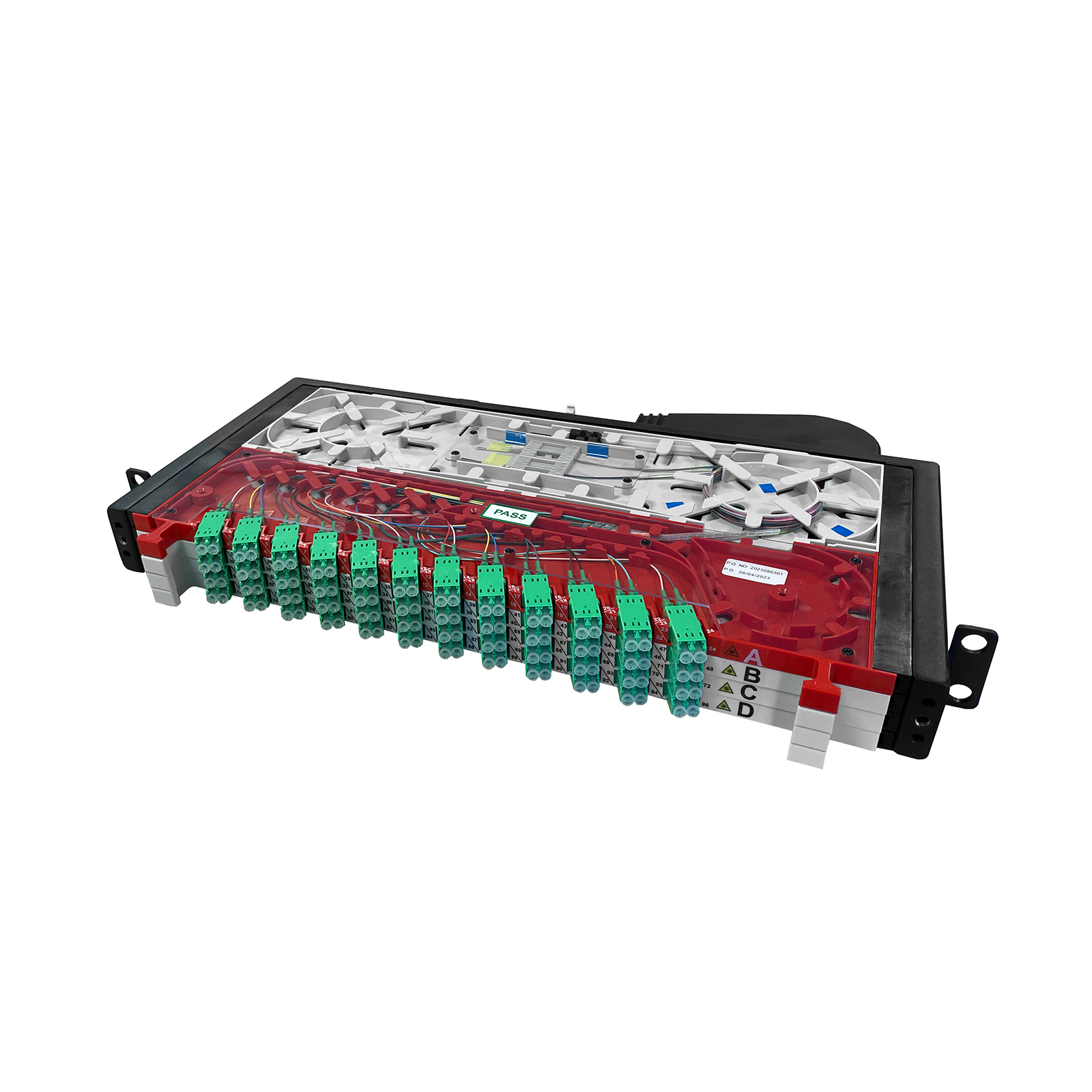 Patch panel ODF, right, 96-way, SM, LC/APC, 1HE