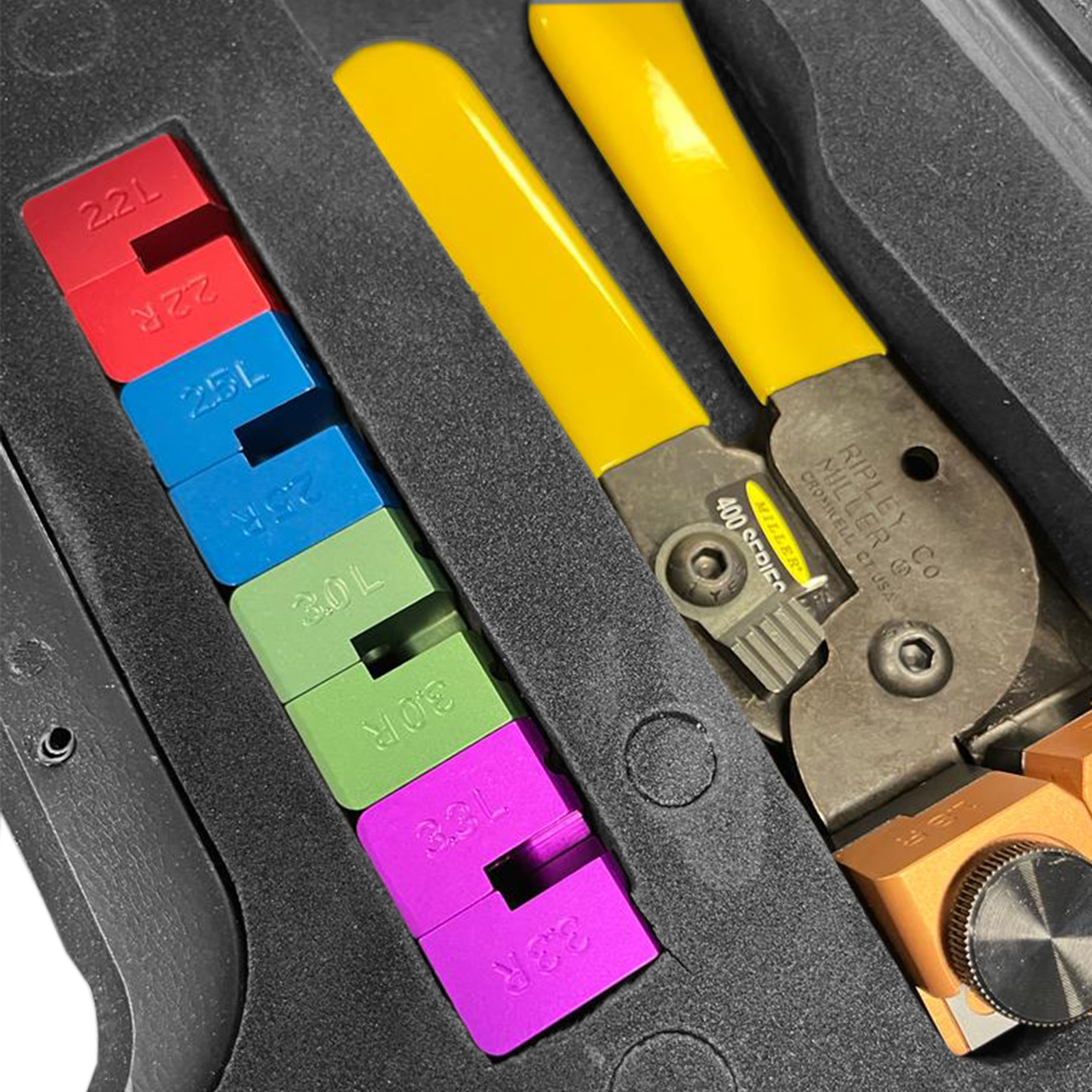 Cable stripper, 400-kit, 1.8/2.2/2.5/3.0/3.3mm, Ripley Miller