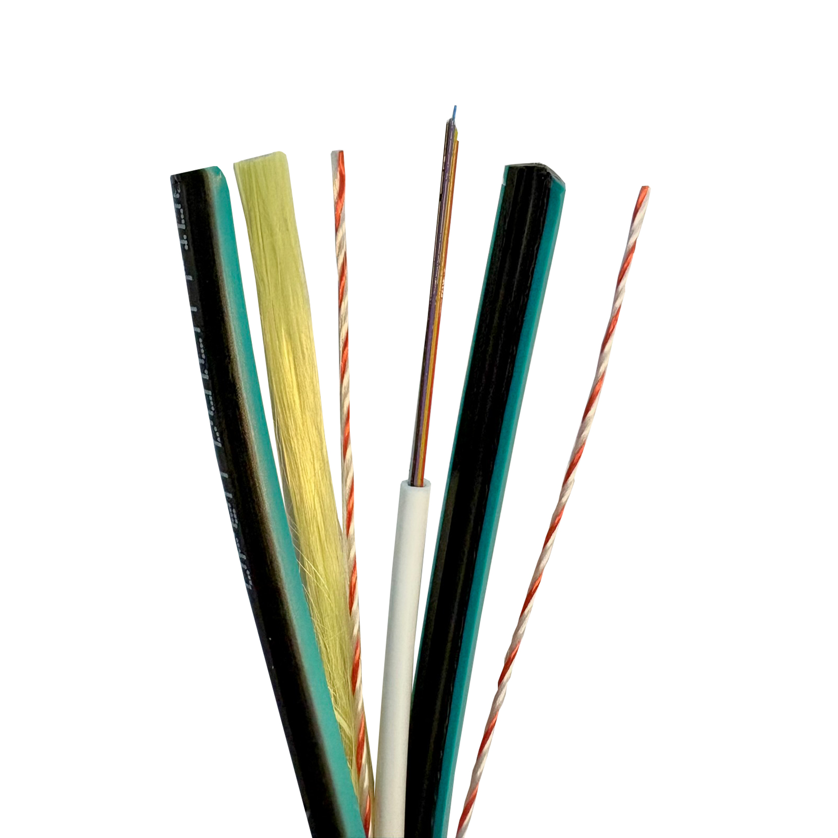 DAC cable, 12-way, SM, G.657A1, 250um, 5.8mm, black/turquoise (ODF)