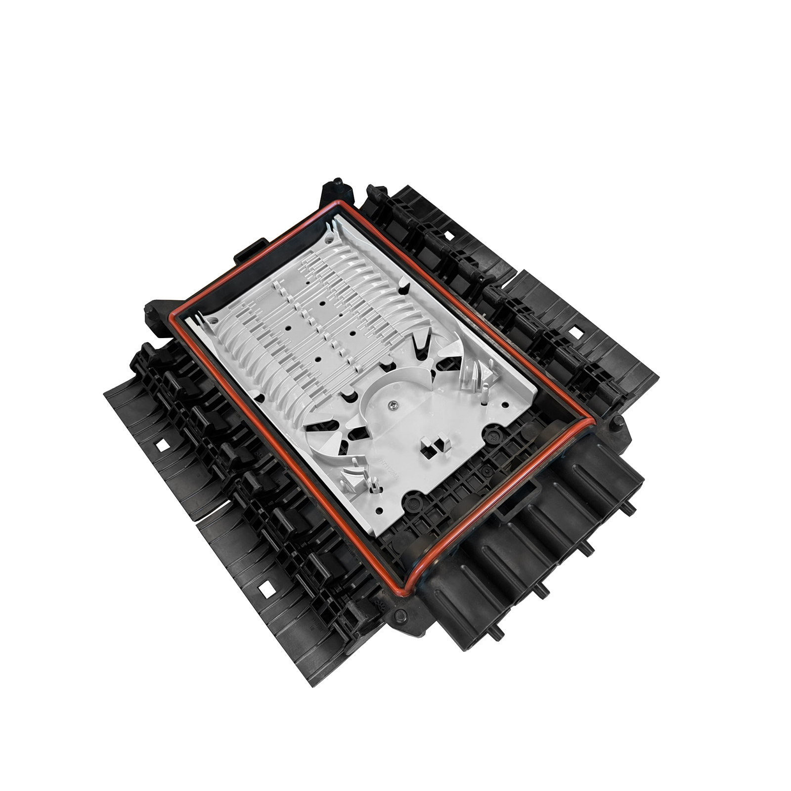 Fiber optic enclosure BPEO S1, 4x cable entry, 12x splice cassette, Corning