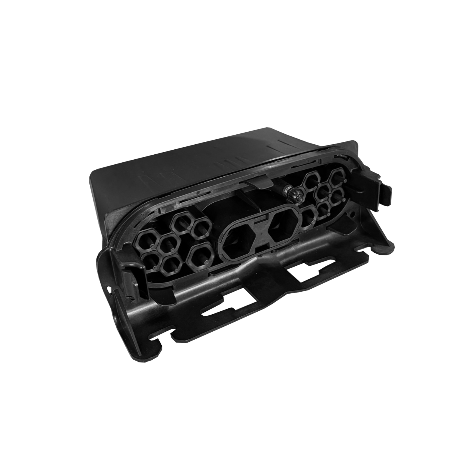Fiber optic enclosure BPEO S0, 12x drop cable, 4x splice cassette, Corning