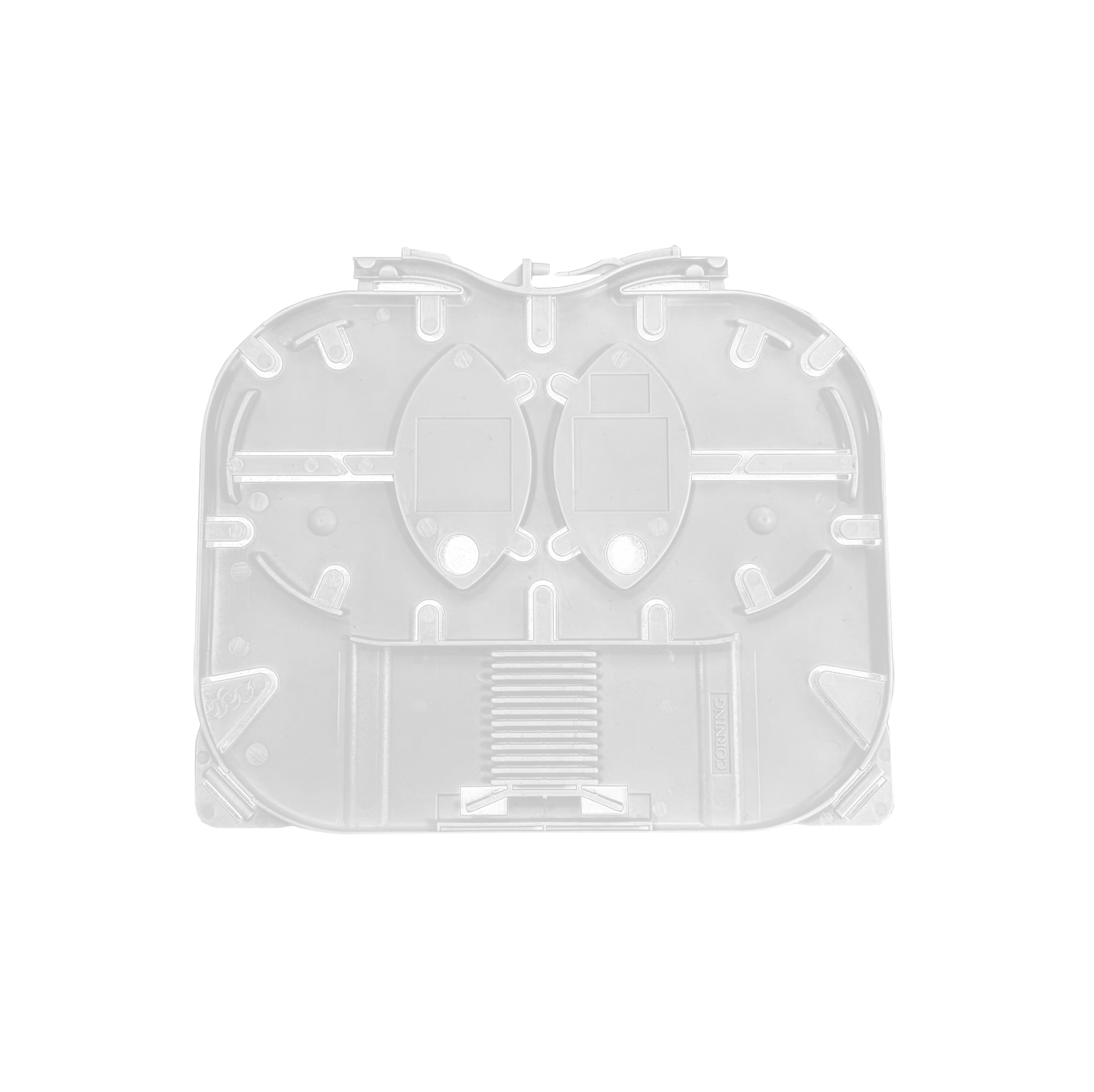 Welding cassette, BPEO K7, 12-way, 4x4mm, incl. PLC splitter, Corning
