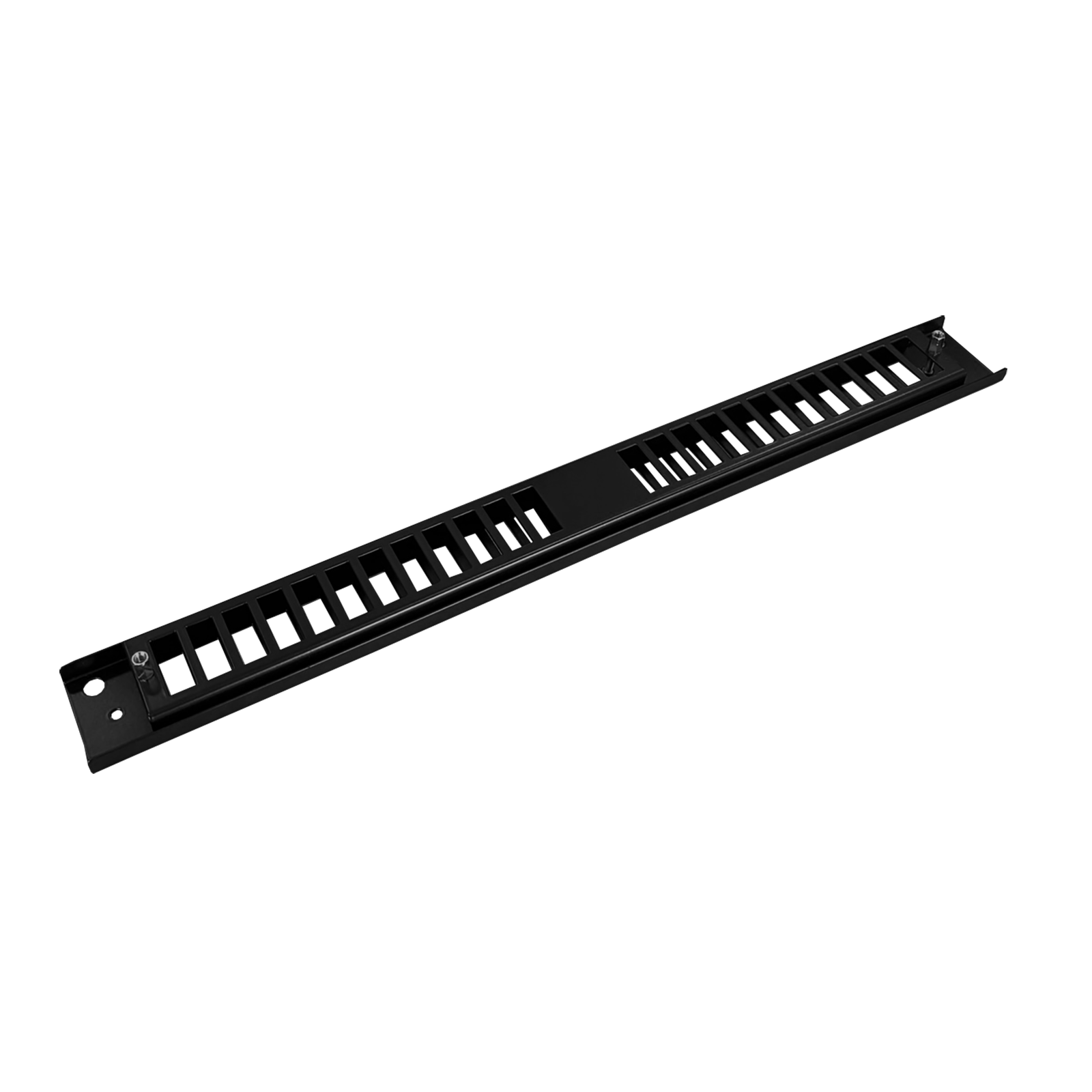 Patch panel front plate, 1U, 24x SC duplex, 19 inch, black, Fibrain