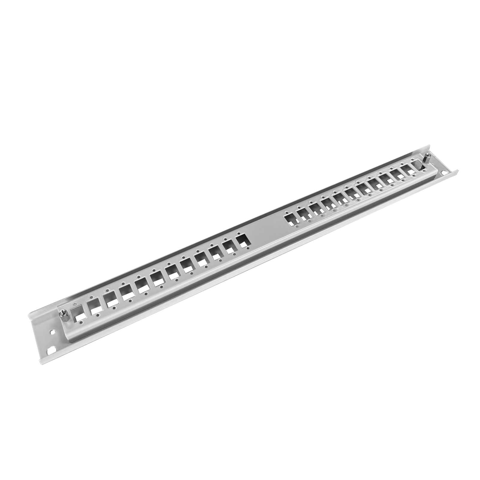 Patch panel front plate, 1U, 24x SC simplex, 19 inch, grey, Fibrain