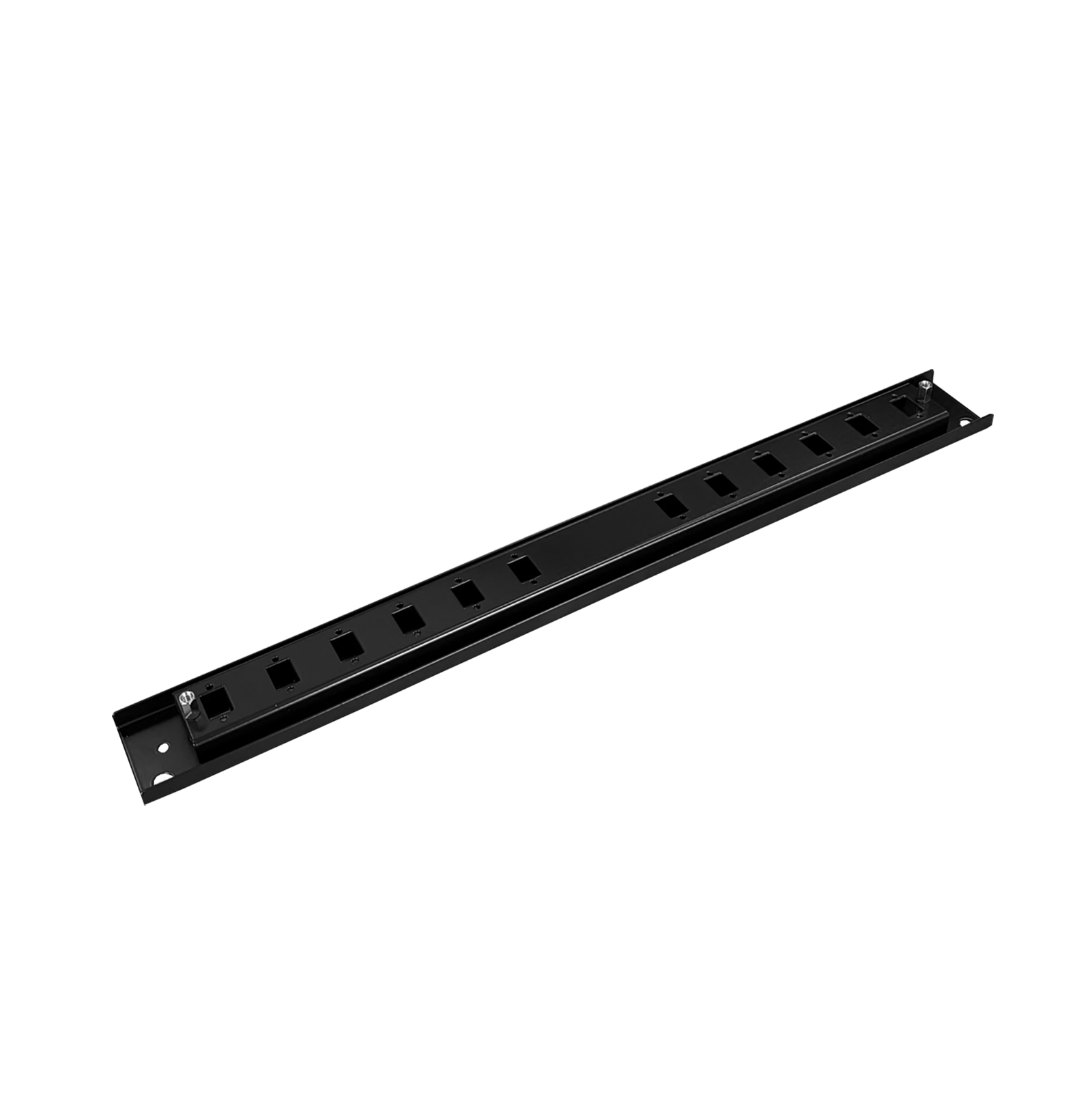 Patch panel front plate, 1U, 12x SC simplex, 19 inch, black, Fibrain