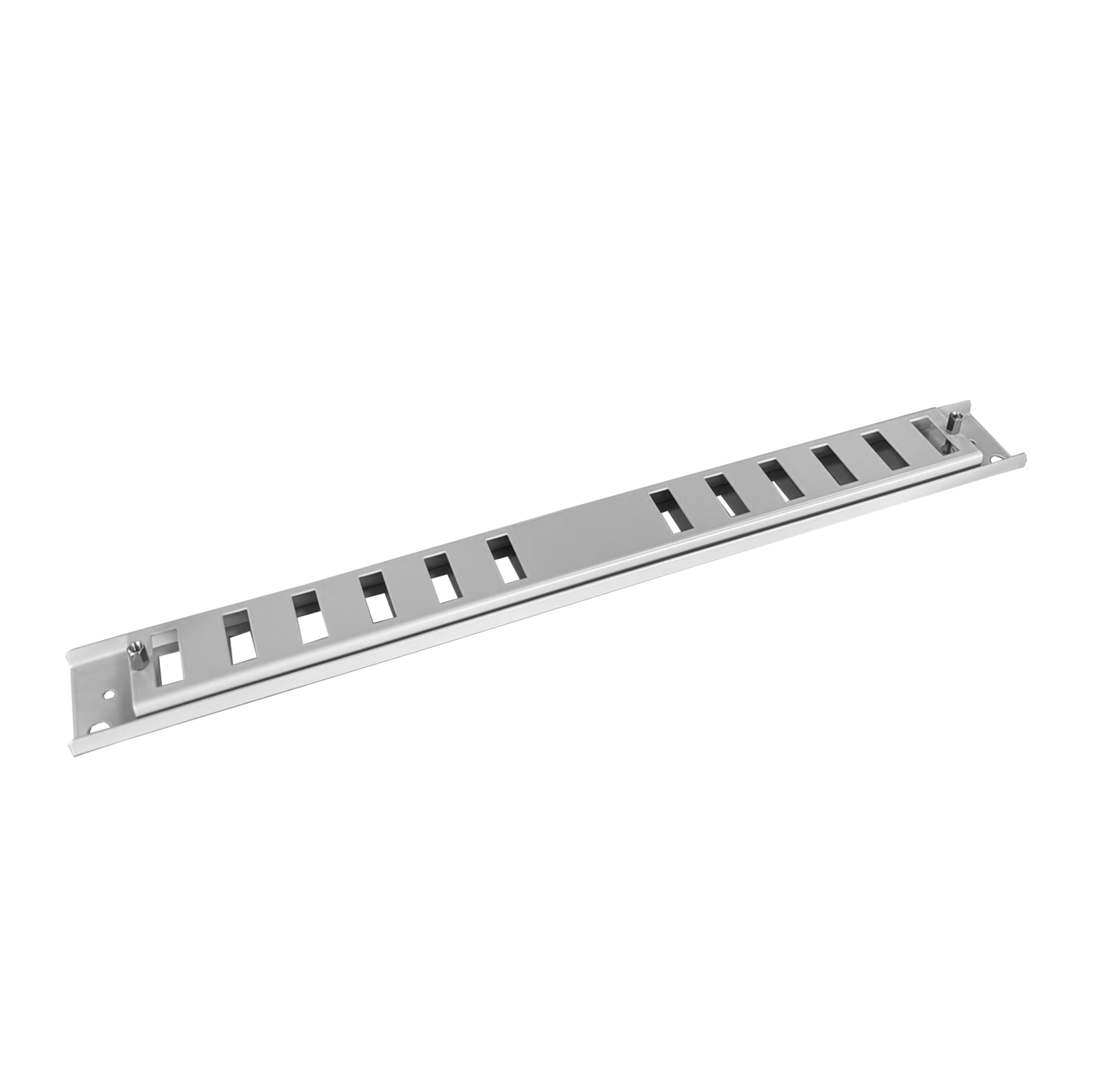 Patch panel front plate, 1U, 12x SC duplex, 19 inch, grey, Fibrain