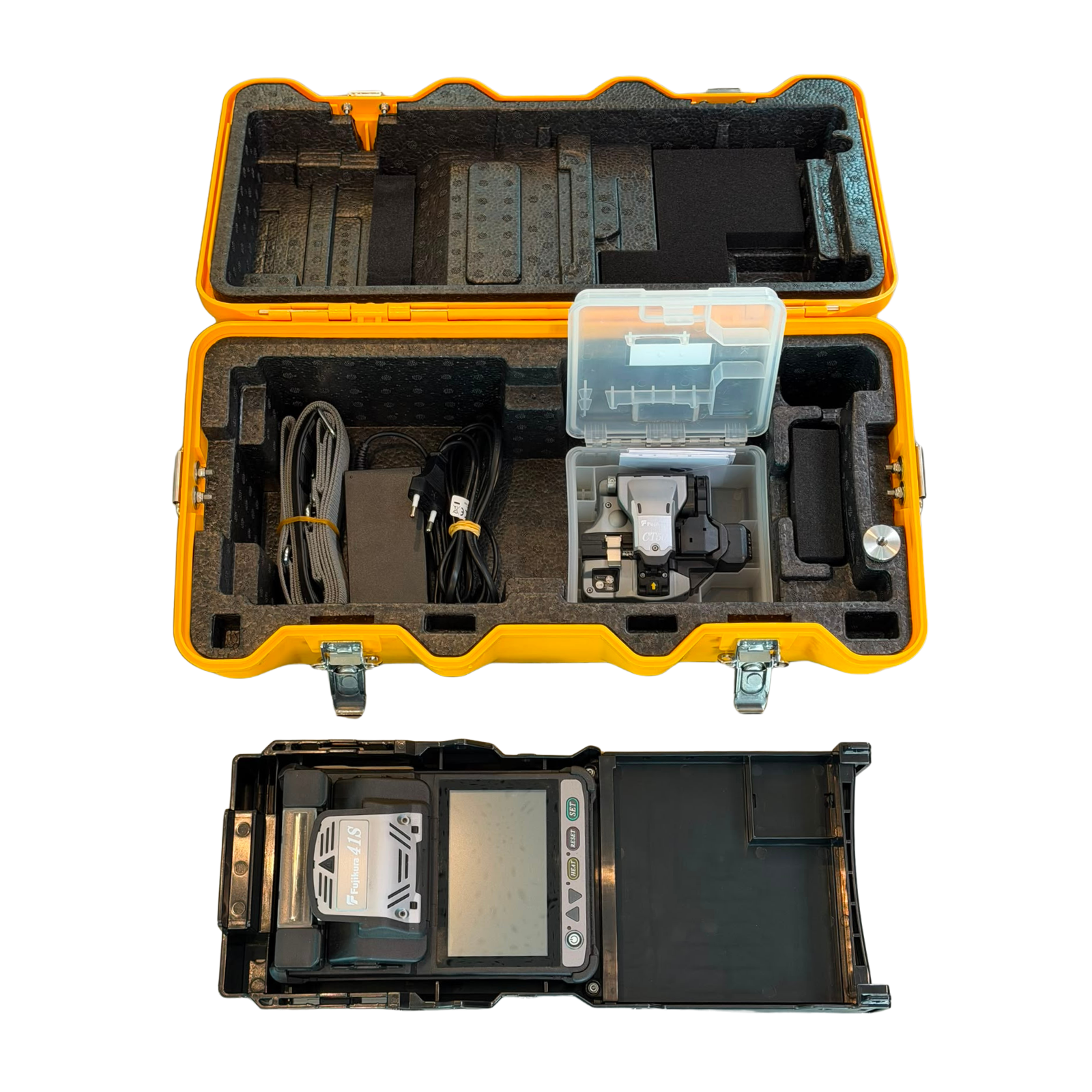Used Fusion splicer, 41S, 27 splicers, year of construction 2019, includes CT-50 Cleaver, Fujikura