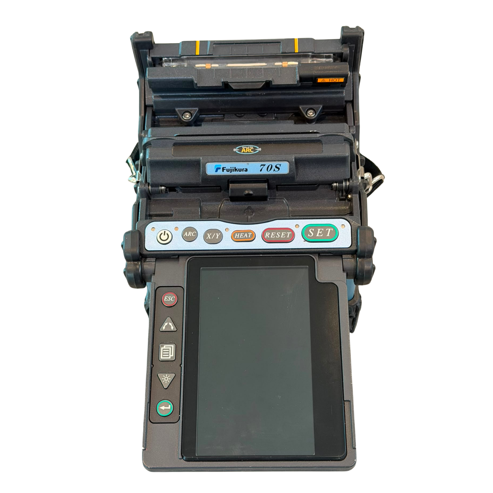 Used fusion splicer, 70S, 611 splices, manufactured in 2017, includes CT-30 Cleaver, Fujikura