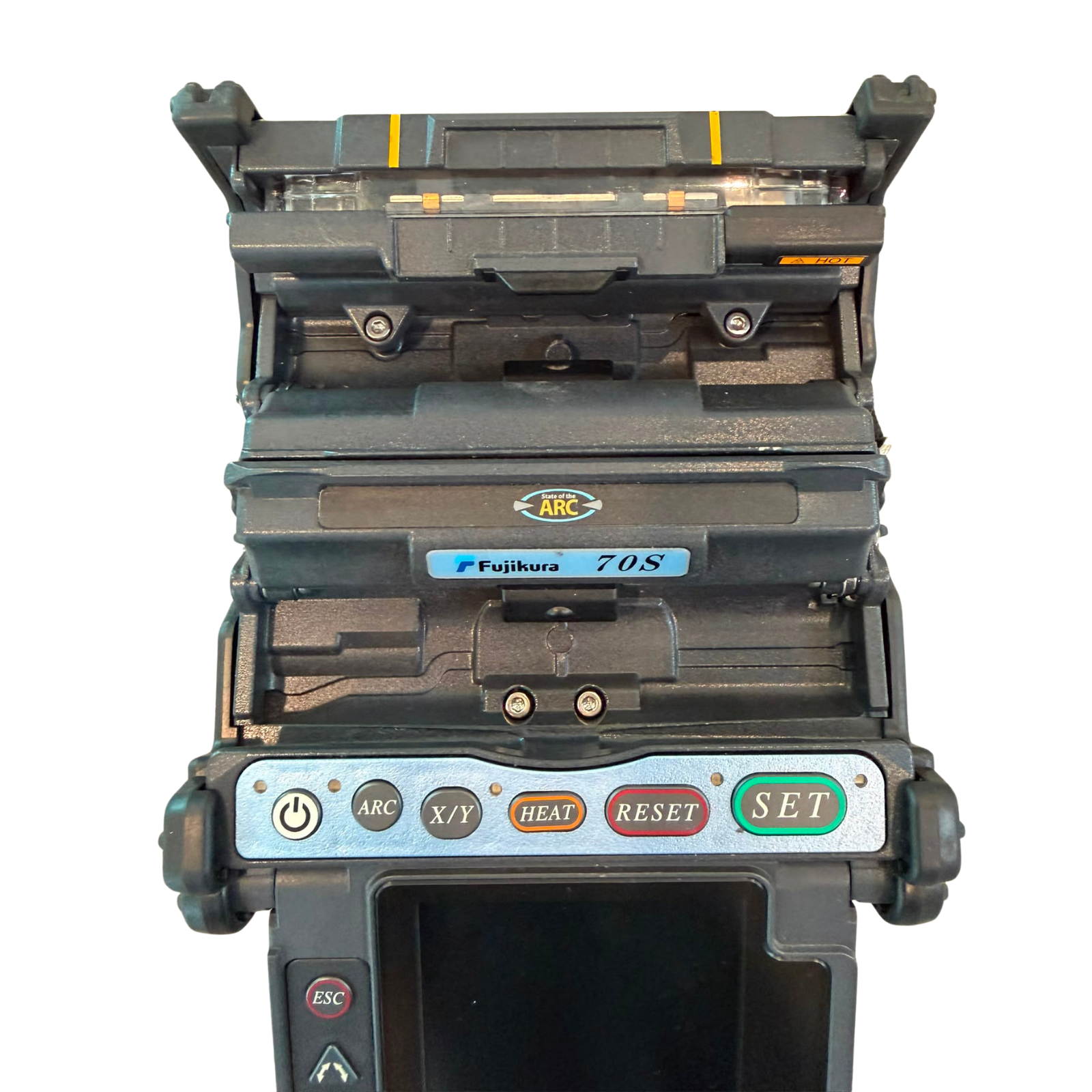 Used fusion splicer, 70S, 611 splices, manufactured in 2017, includes CT-30 Cleaver, Fujikura