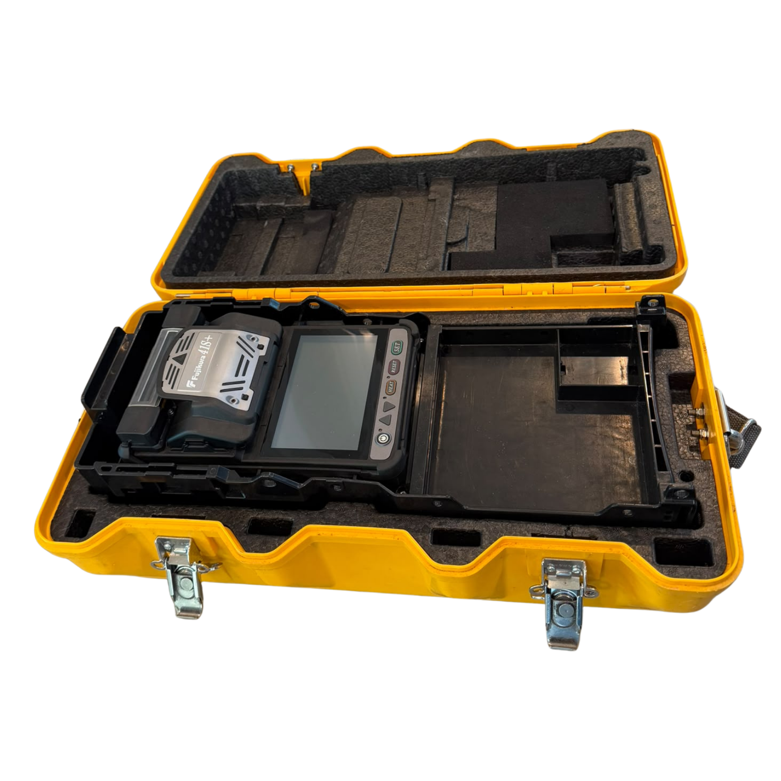 Used fusion splicer, 41S+, 649 splices, manufactured in 2023, includes CT-50 Cleaver, Fujikura